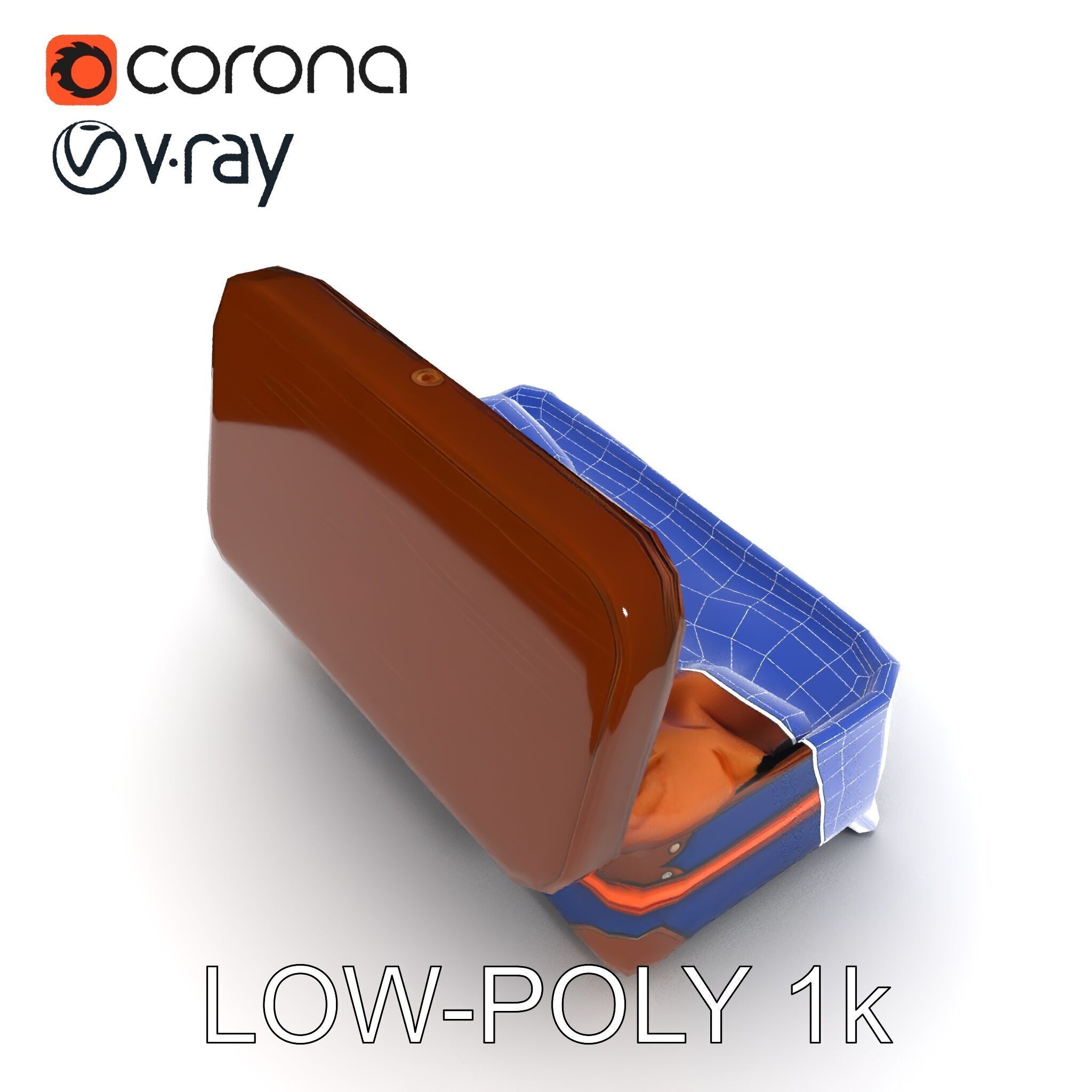 Realistic Travel Suitcase with Clothes Model Pack Low-poly 3D model_9