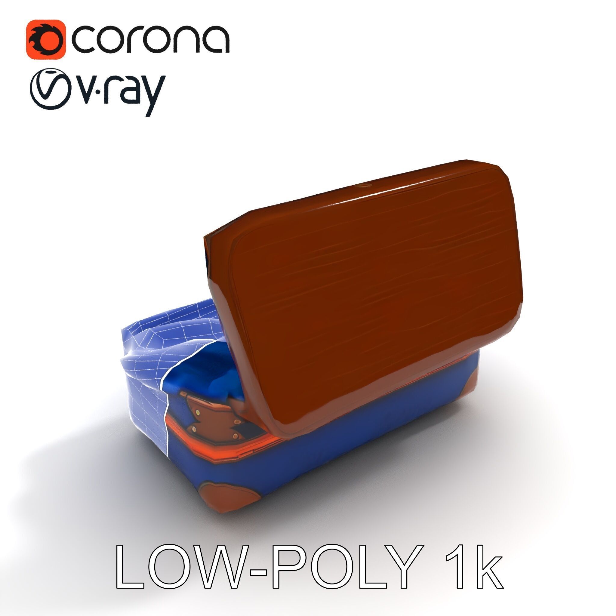 Realistic Travel Suitcase with Clothes Model Pack Low-poly 3D model_24