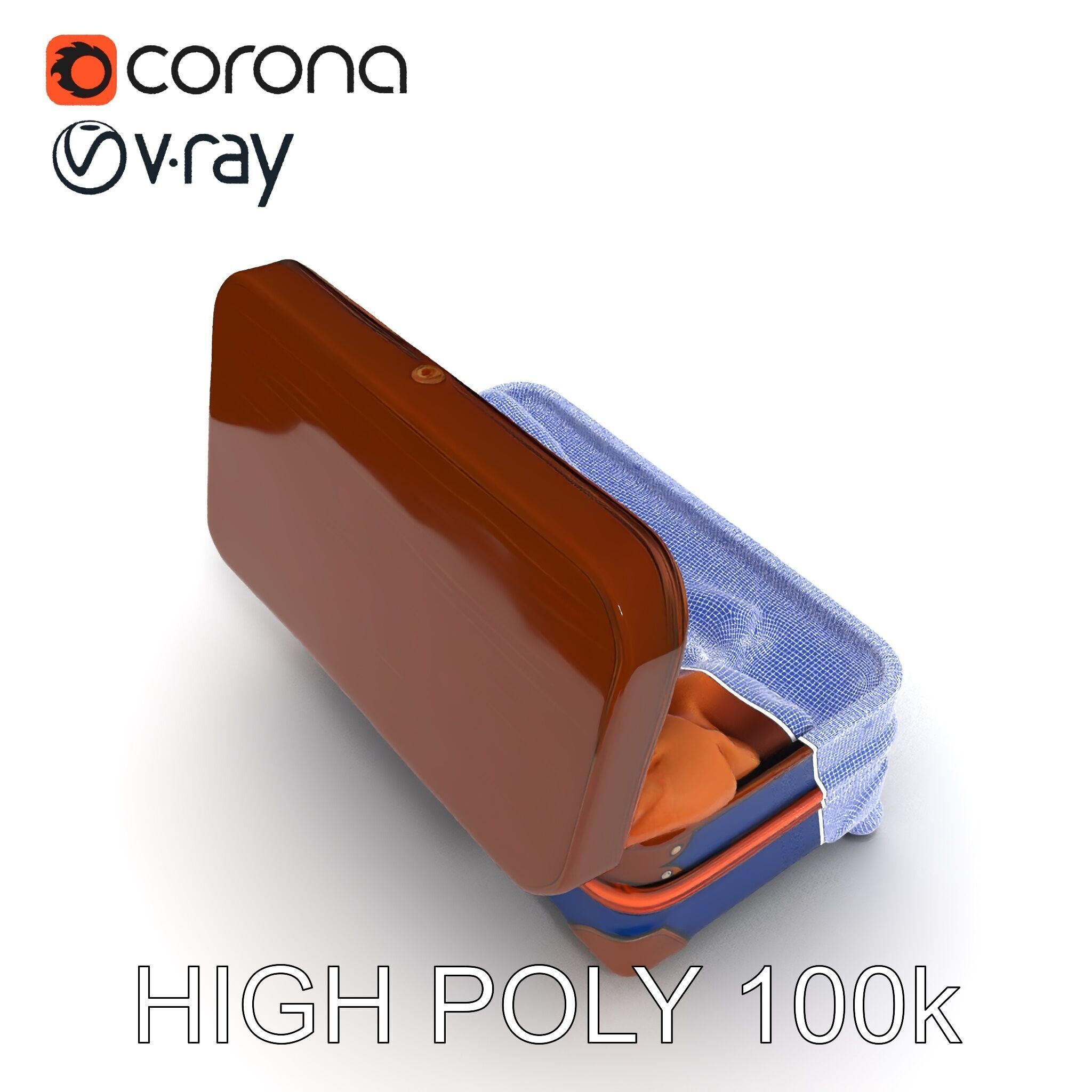 Realistic Travel Suitcase with Clothes Model Pack Low-poly 3D model_31