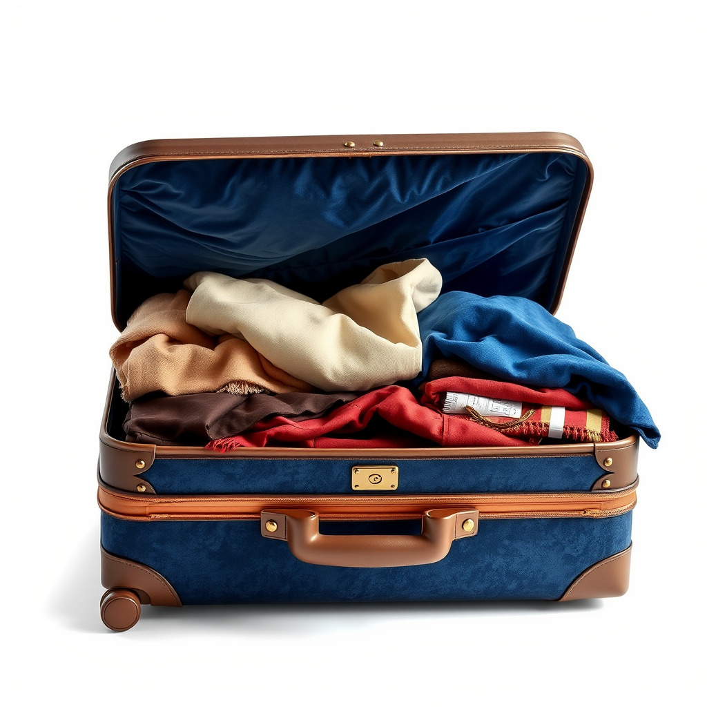 Realistic Travel Suitcase with Clothes Model Pack Low-poly 3D model_4