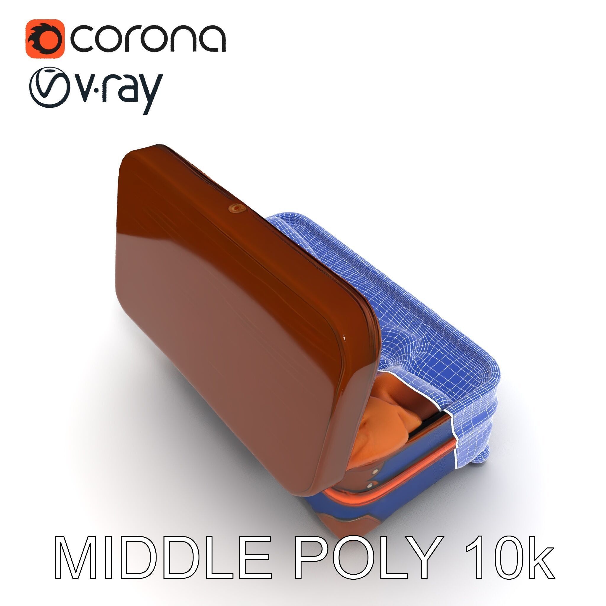 Realistic Travel Suitcase with Clothes Model Pack Low-poly 3D model_23