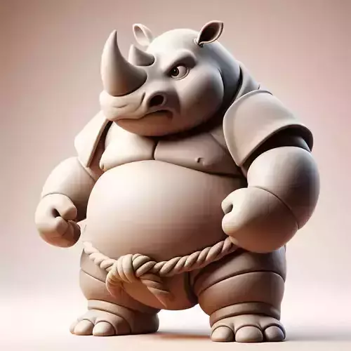 Sumo Rhino  Fierce   Playful Wrestling Champion