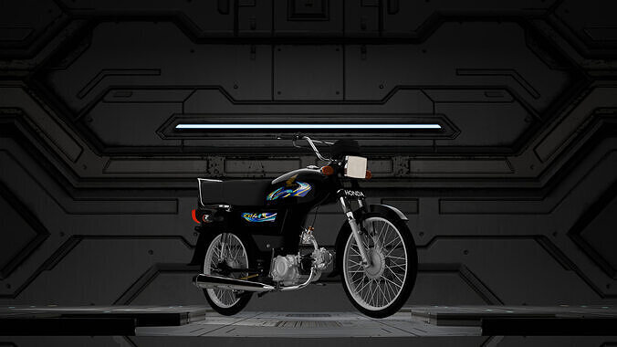 3D Model Of Motorbike Honda cd70 3D model
