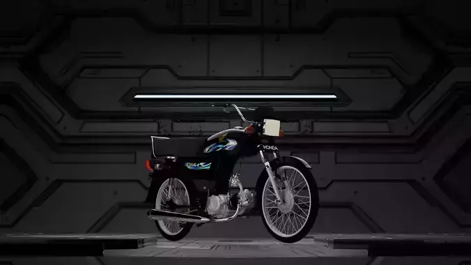 3D Model Of Motorbike Honda cd70