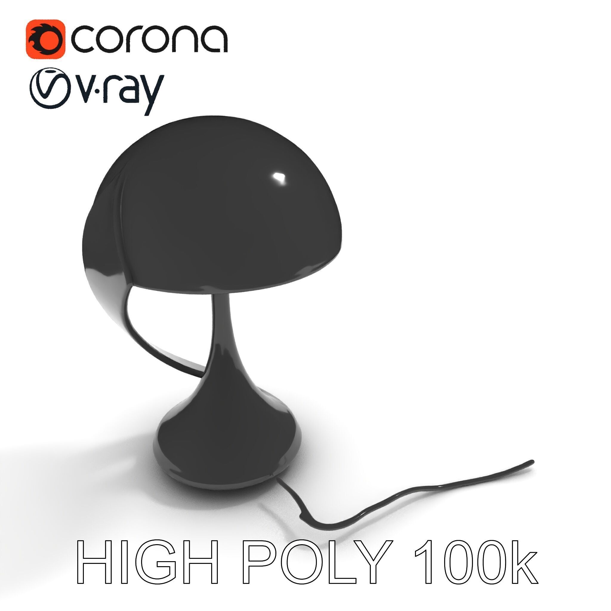 Modern Desk Lamp D Model Pack Low-poly 3D model_8