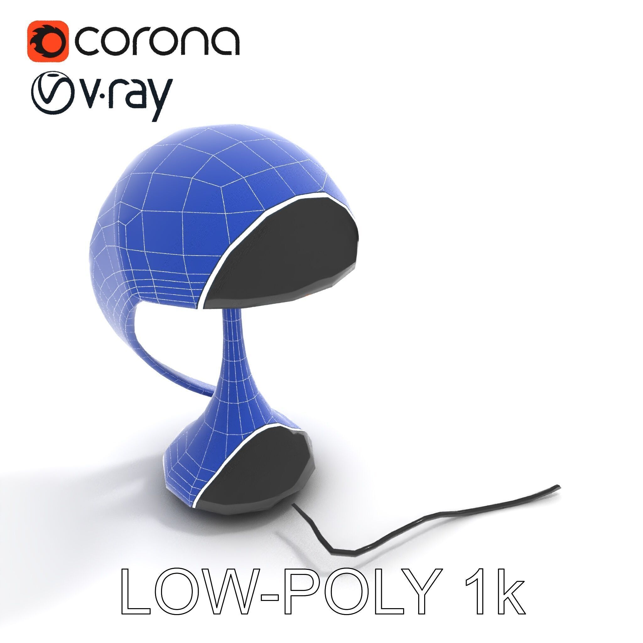 Modern Desk Lamp D Model Pack Low-poly 3D model_7