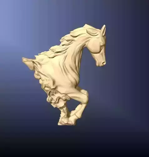 Wild Horse Pendant Dynamic 3D Printable Jewelry Model 