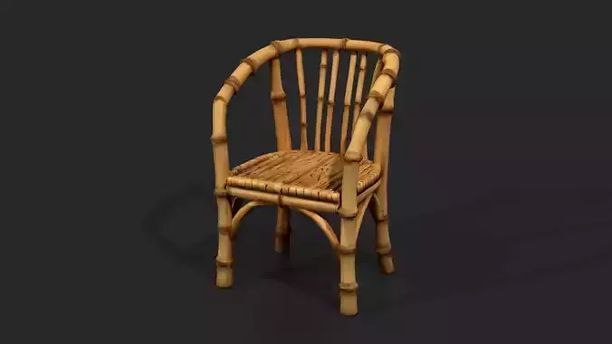 Stylized bamboo chair armchair