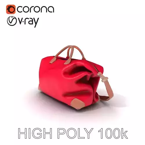 Elegant Red Travel Bag Model Pack