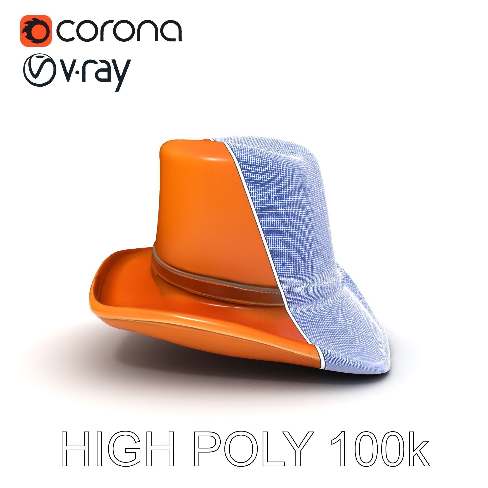 Stylish Cowboy Hat Model Pack for Virtual Environments Low-poly 3D model_35