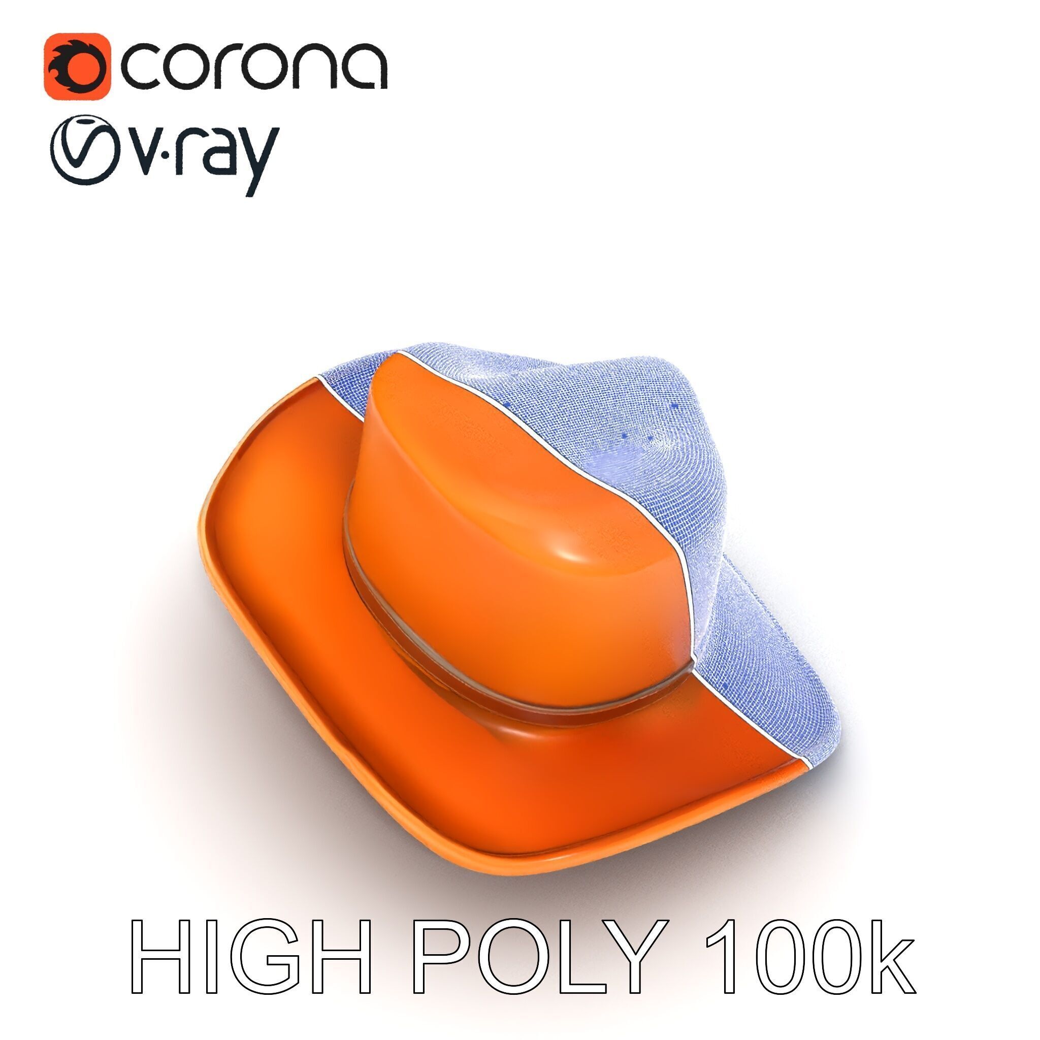Stylish Cowboy Hat Model Pack for Virtual Environments Low-poly 3D model_8