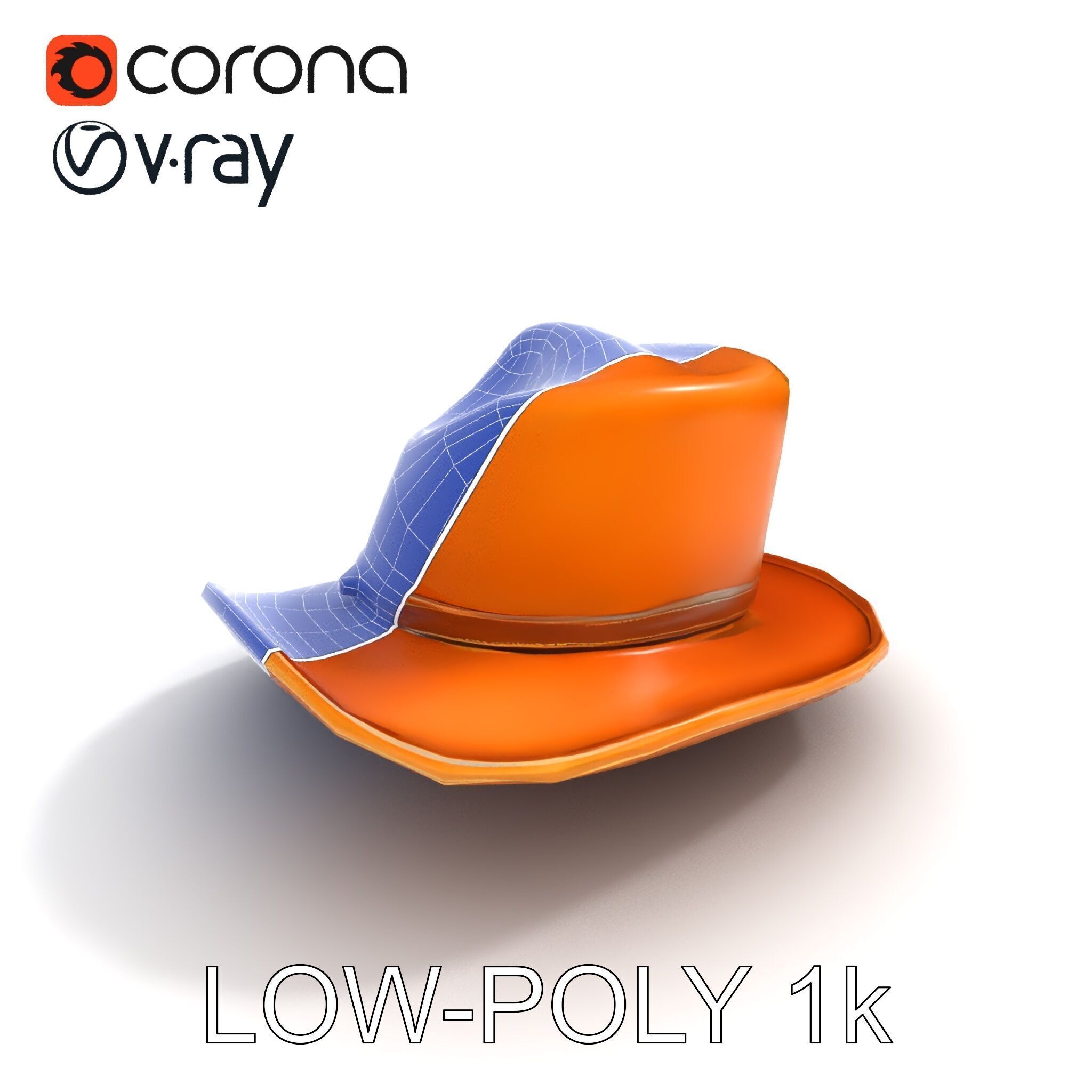 Stylish Cowboy Hat Model Pack for Virtual Environments Low-poly 3D model_25
