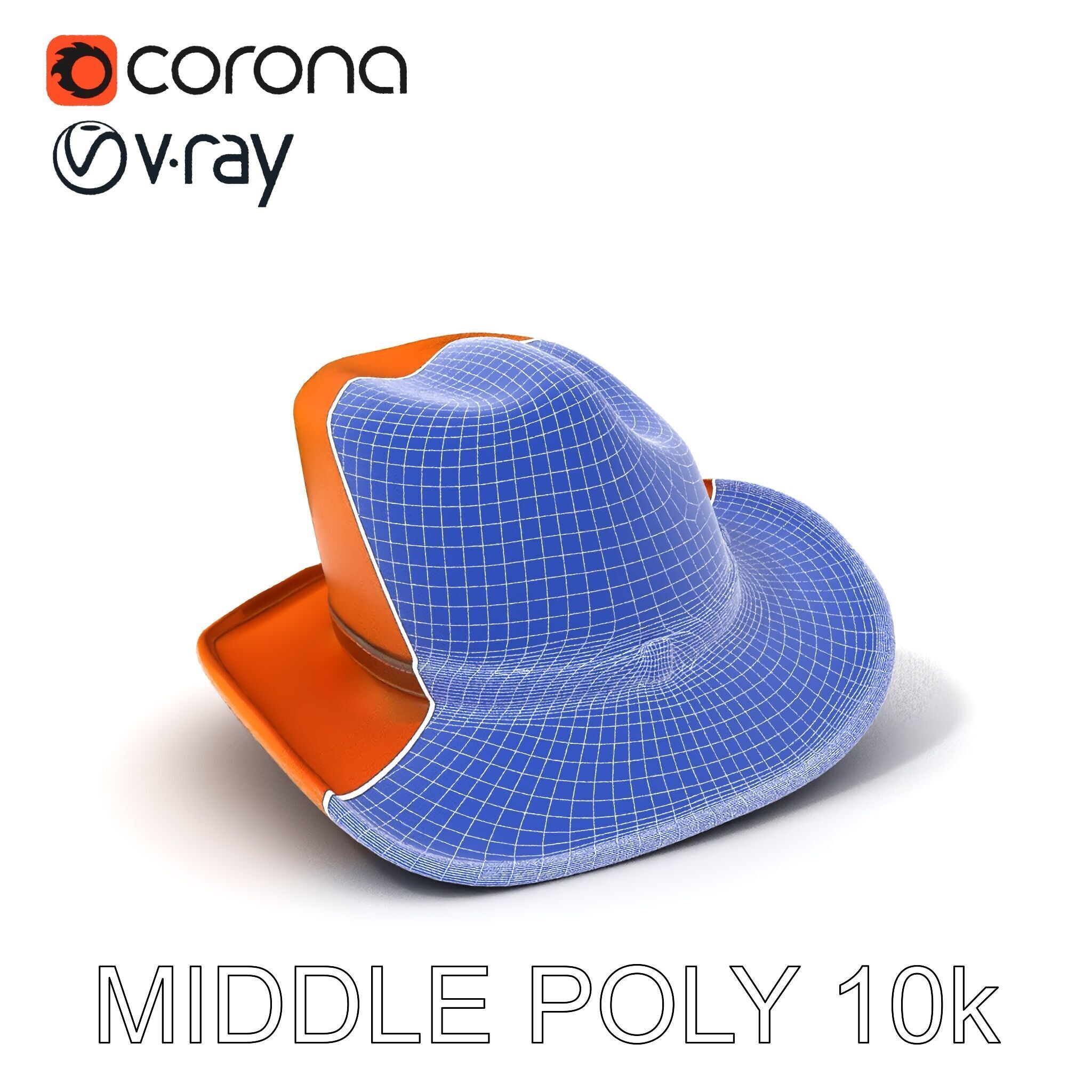Stylish Cowboy Hat Model Pack for Virtual Environments Low-poly 3D model_24