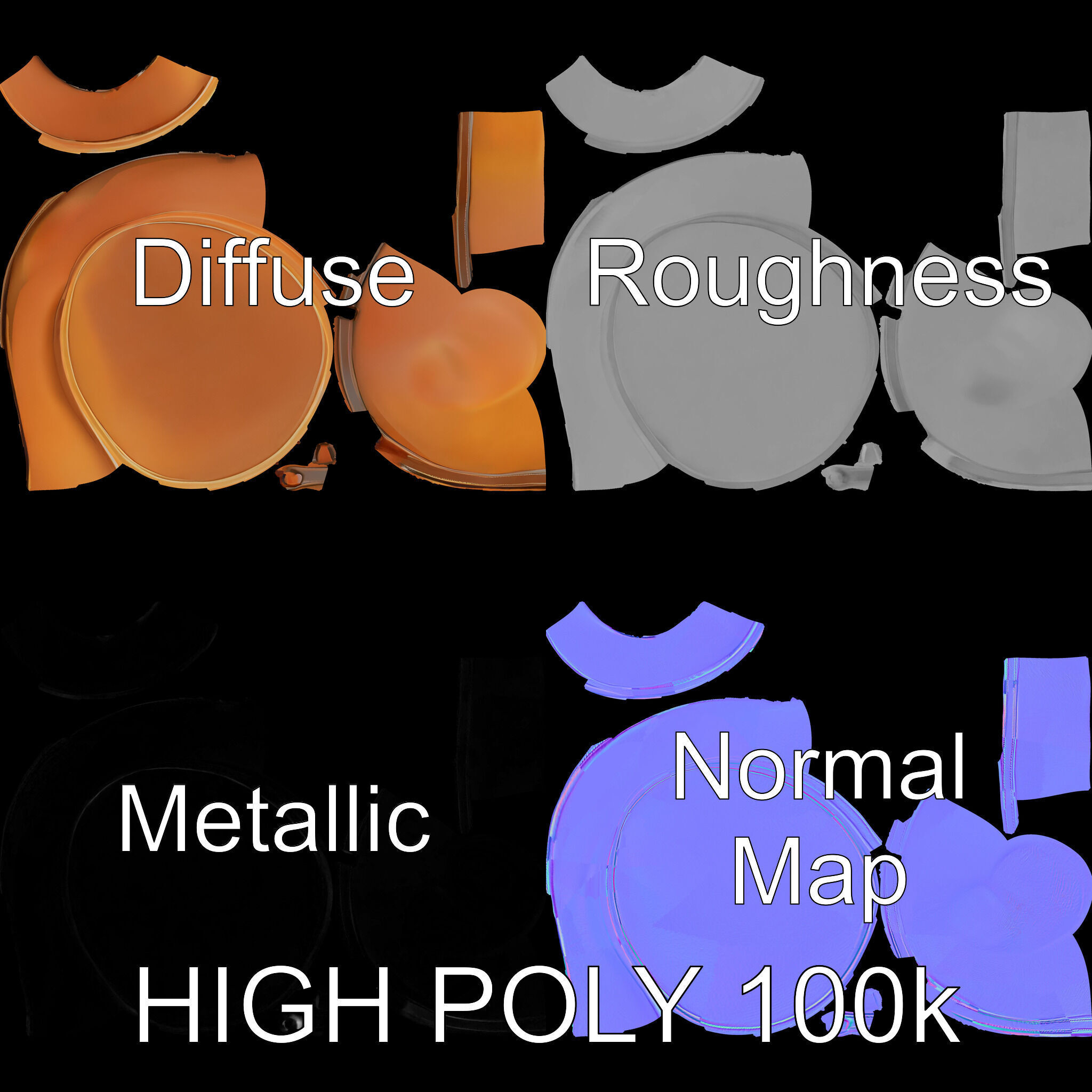 Stylish Cowboy Hat Model Pack for Virtual Environments Low-poly 3D model_2