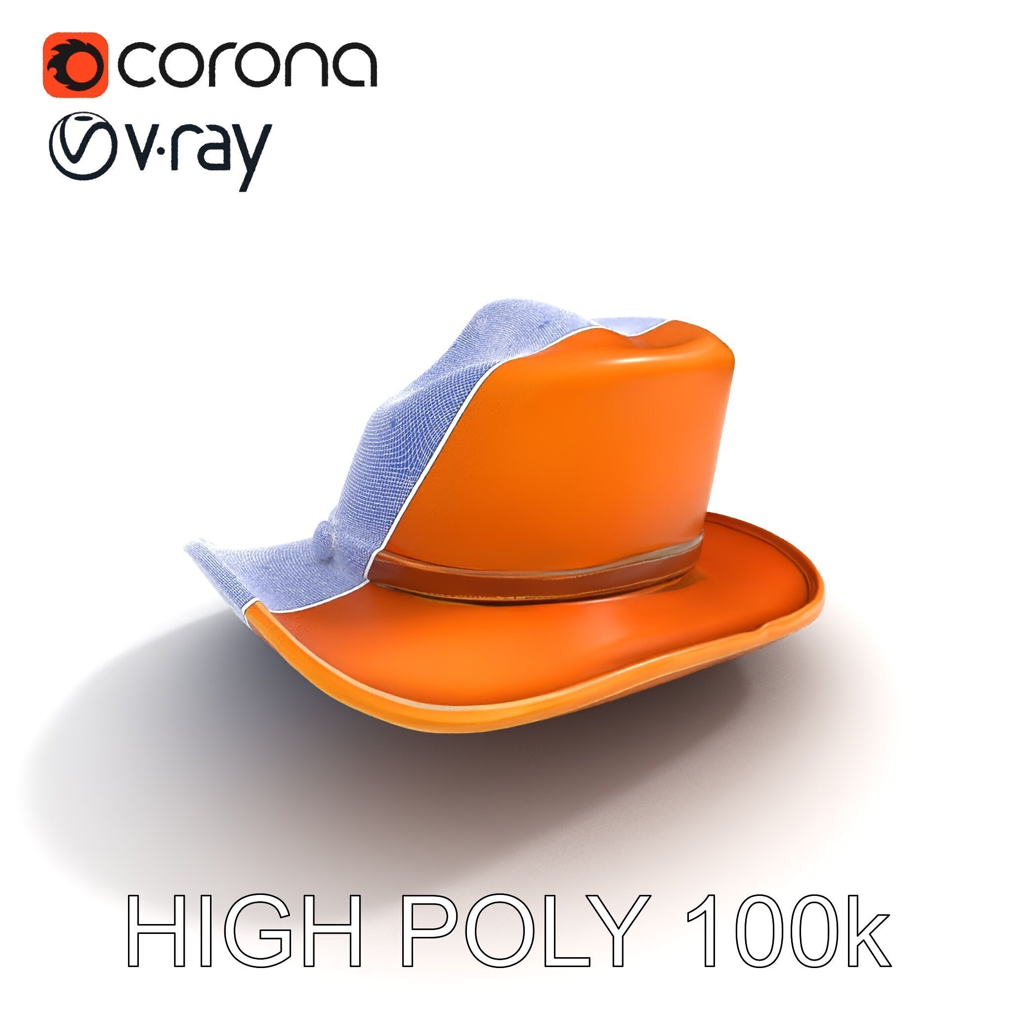 Stylish Cowboy Hat Model Pack for Virtual Environments Low-poly 3D model_21