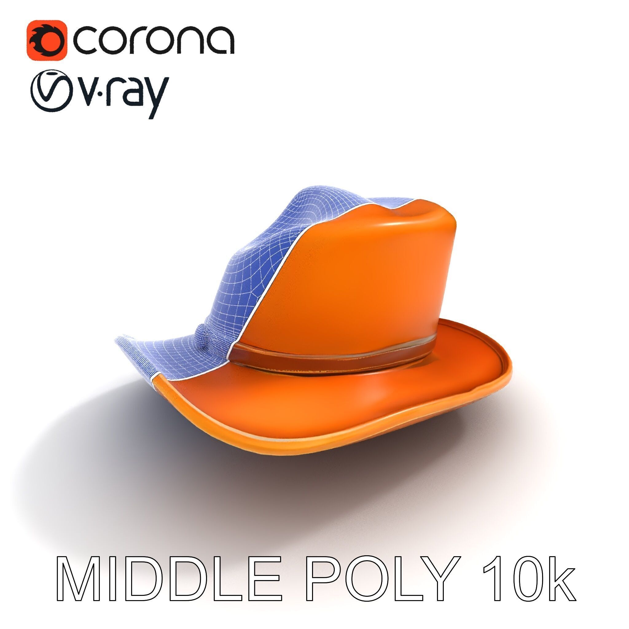 Stylish Cowboy Hat Model Pack for Virtual Environments Low-poly 3D model_15