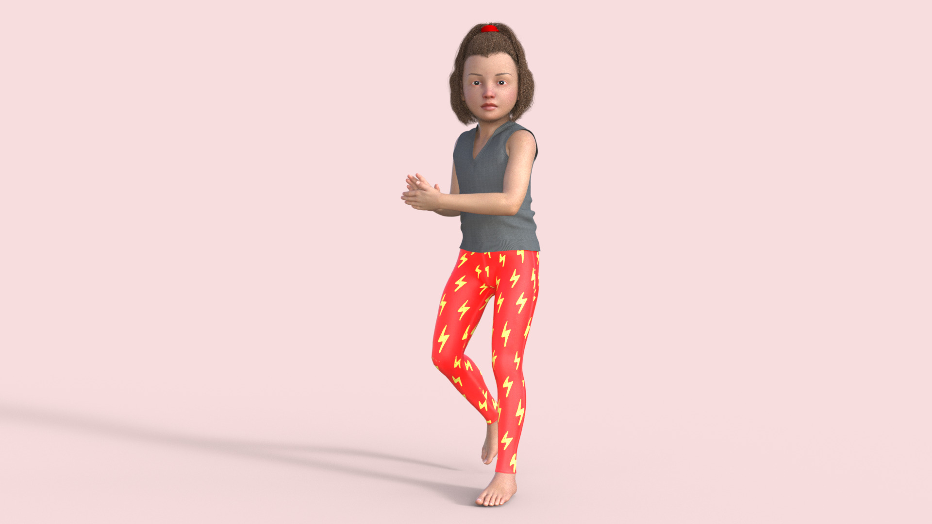 Realistic 3D Girl Character 3D model_16