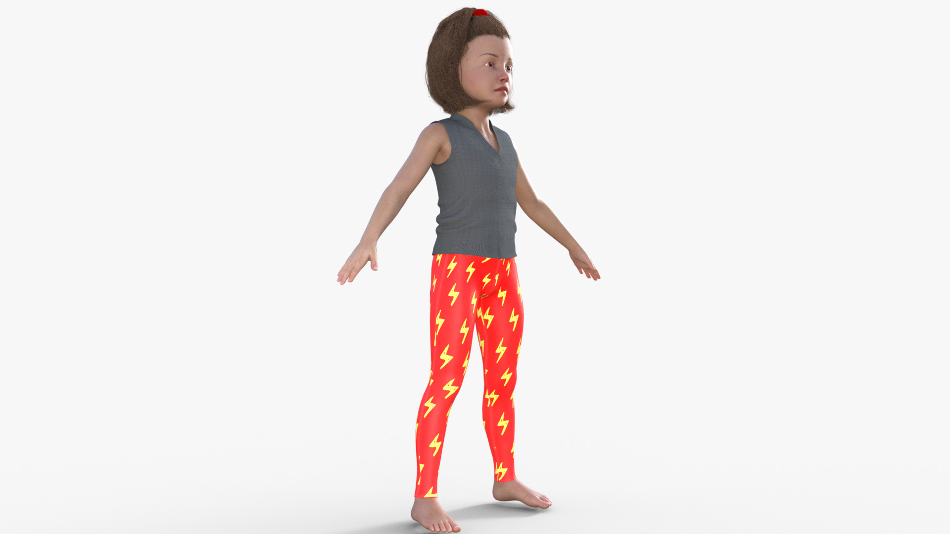 Realistic 3D Girl Character 3D model_27