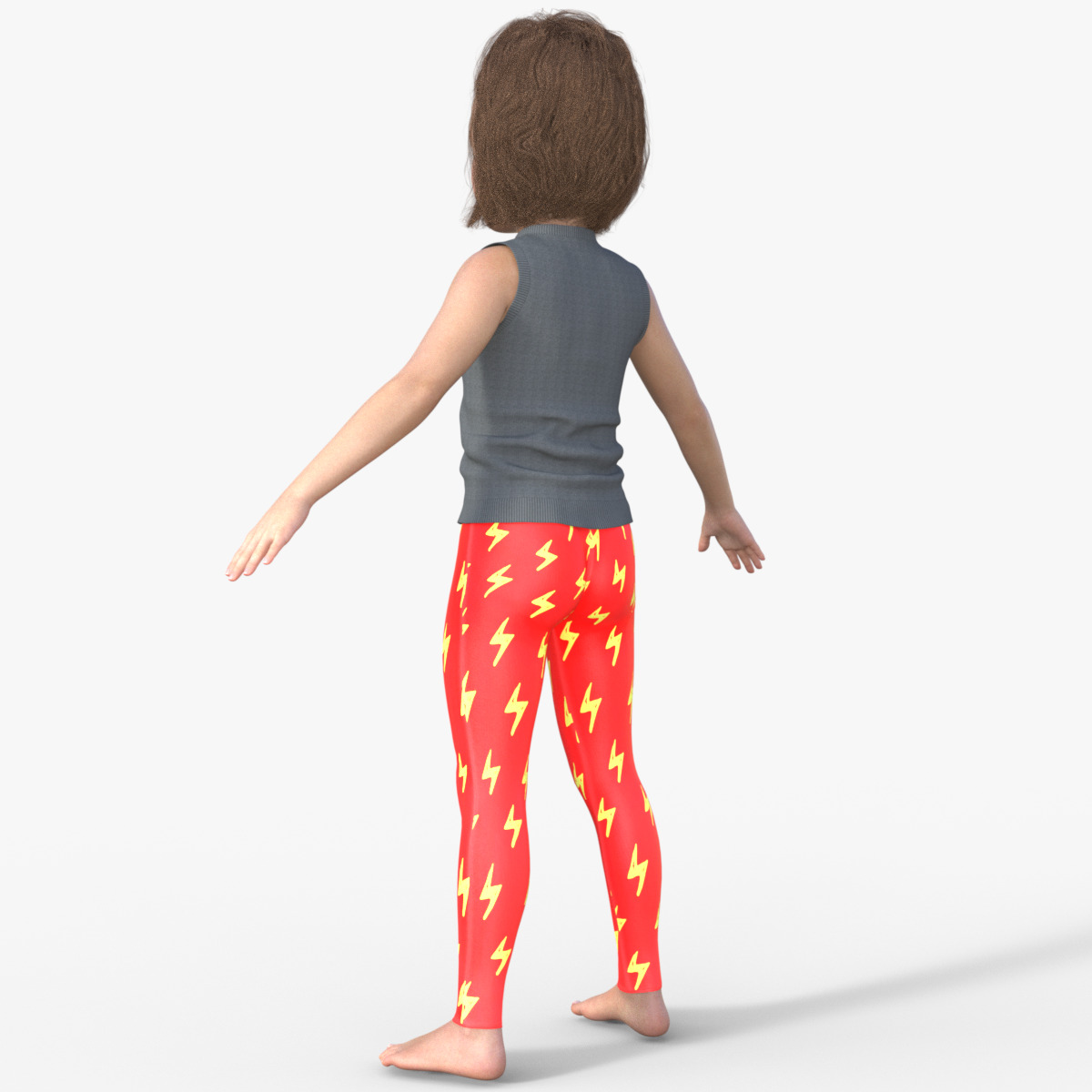 Realistic 3D Girl Character 3D model_12