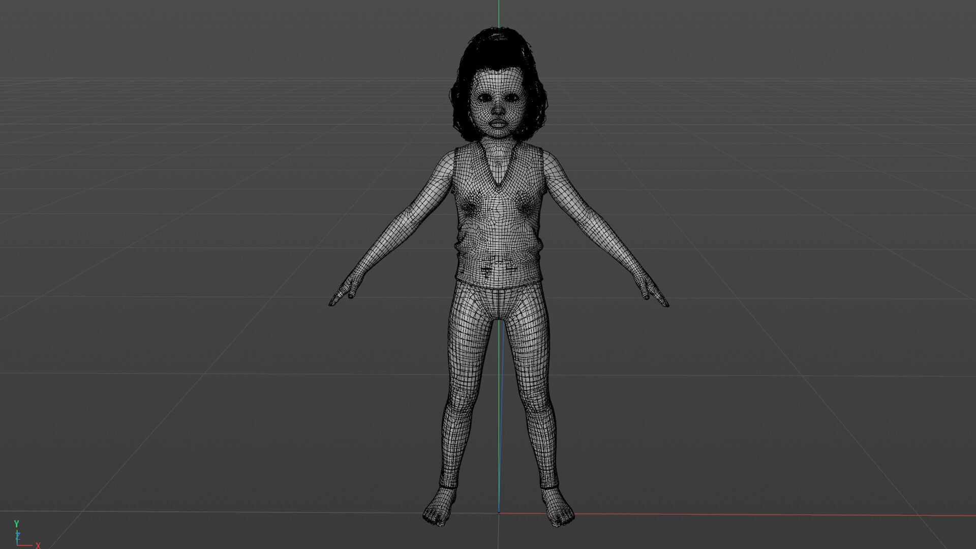 Realistic 3D Girl Character 3D model_37