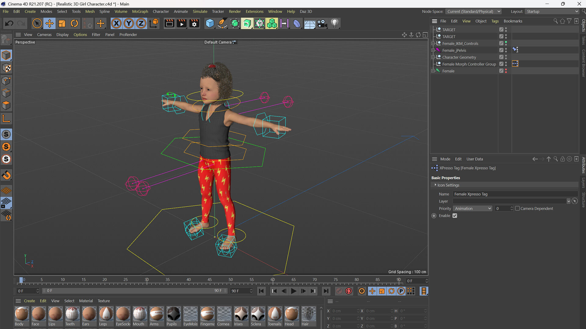 Realistic 3D Girl Character 3D model_38