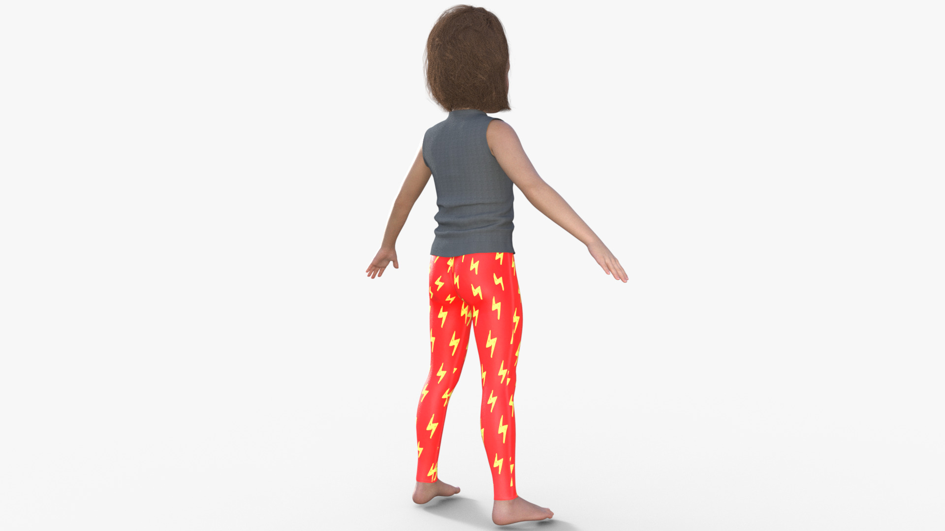 Realistic 3D Girl Character 3D model_30