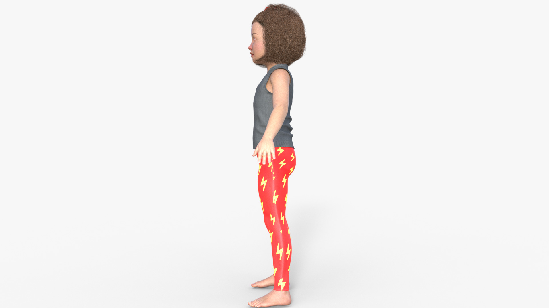 Realistic 3D Girl Character 3D model_34