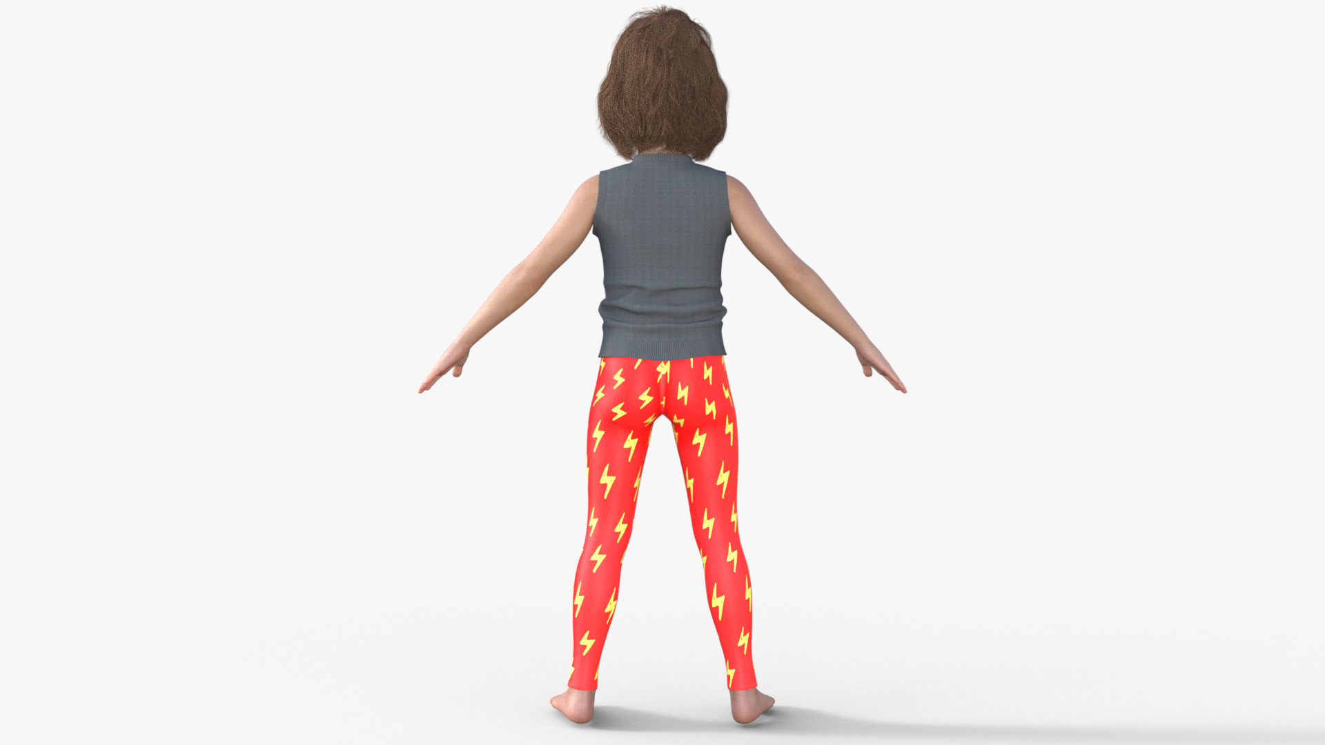 Realistic 3D Girl Character 3D model_35