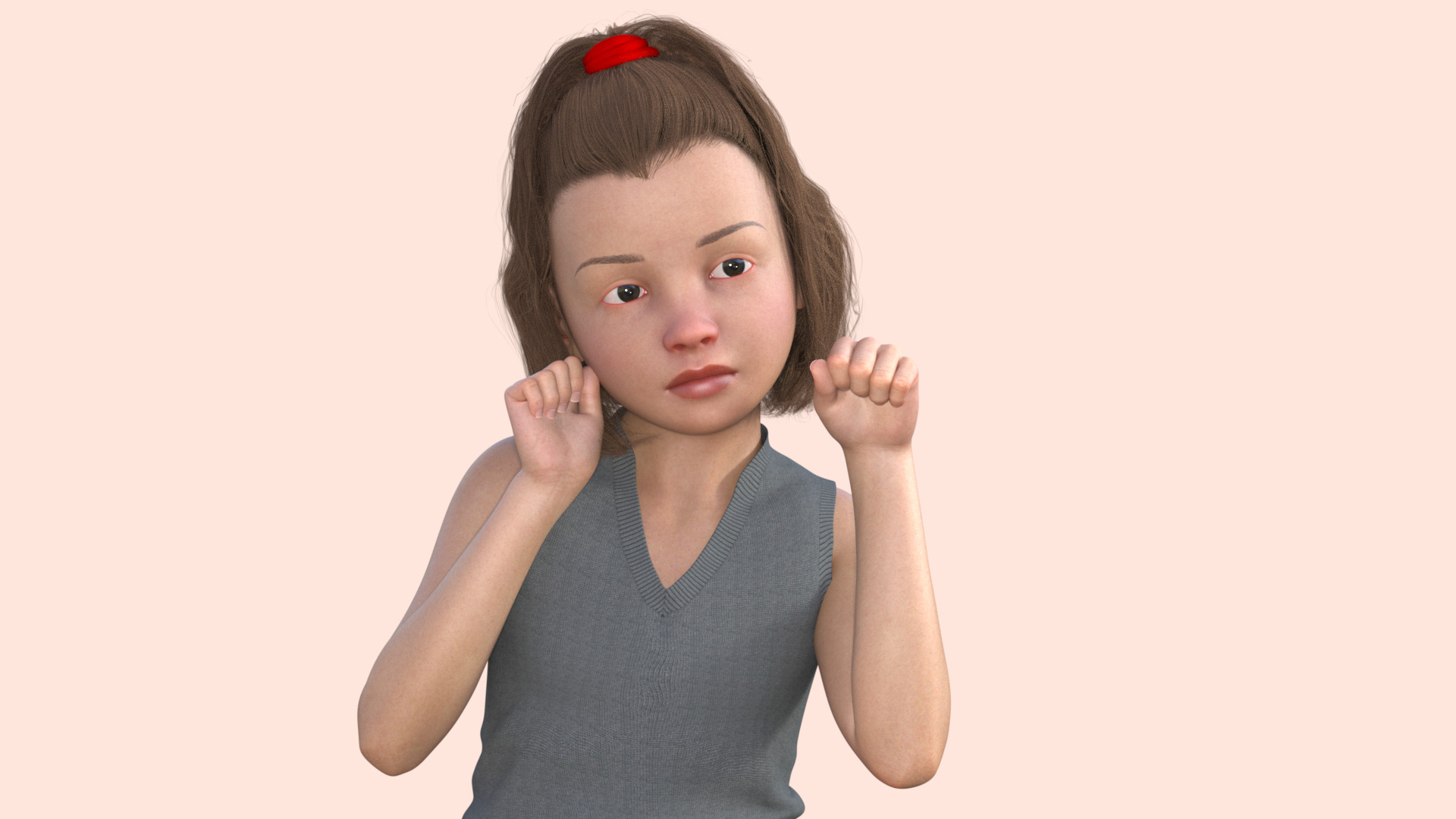Realistic 3D Girl Character 3D model_24
