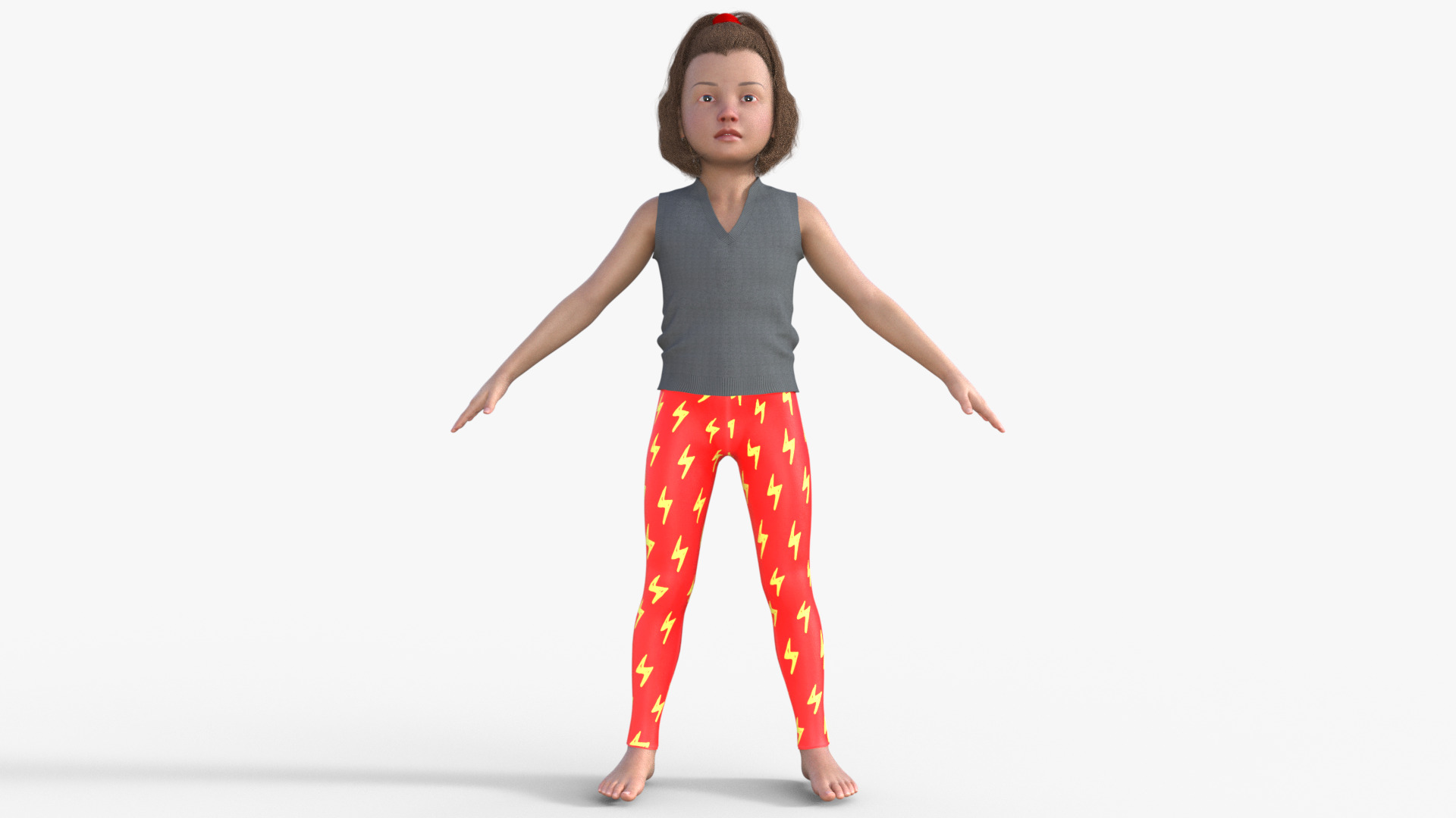 Realistic 3D Girl Character 3D model_25