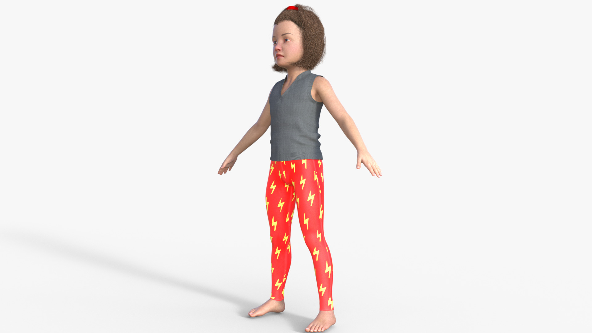 Realistic 3D Girl Character 3D model_32