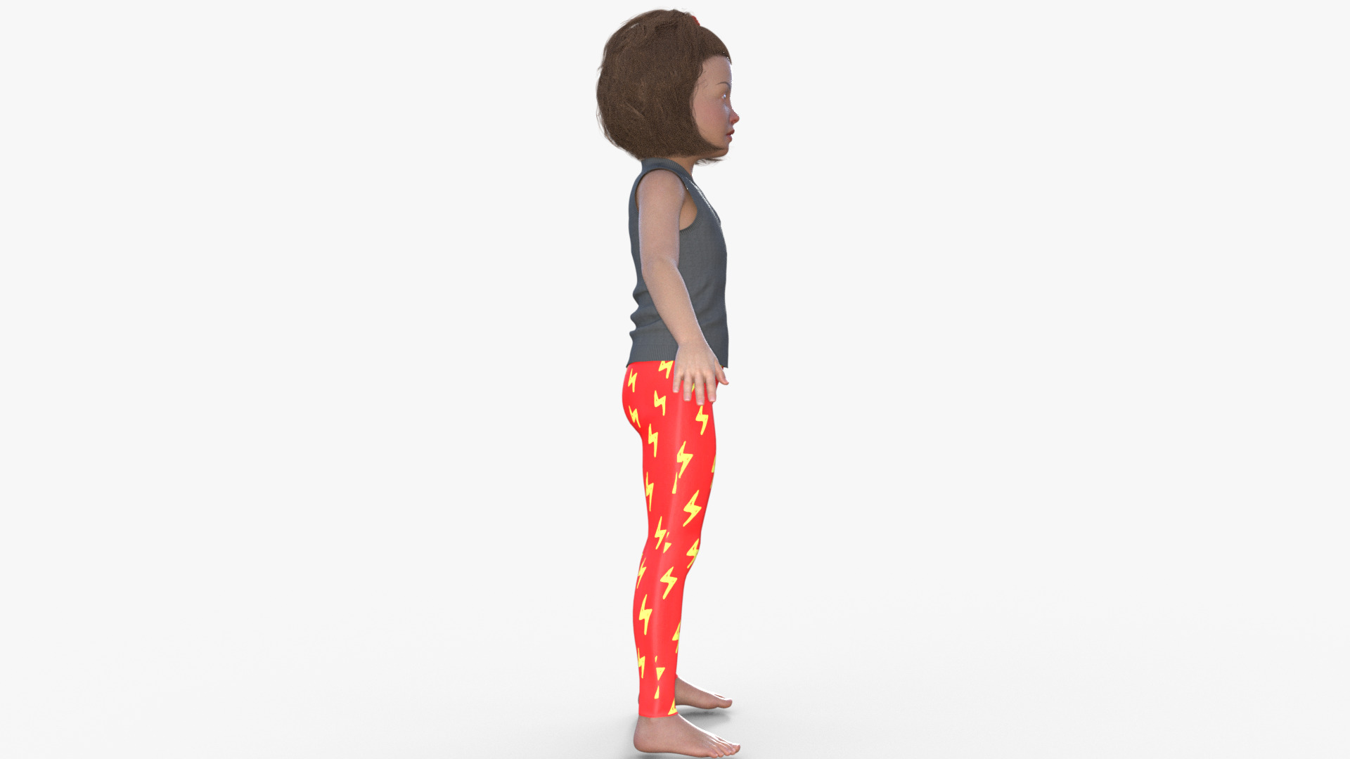 Realistic 3D Girl Character 3D model_33