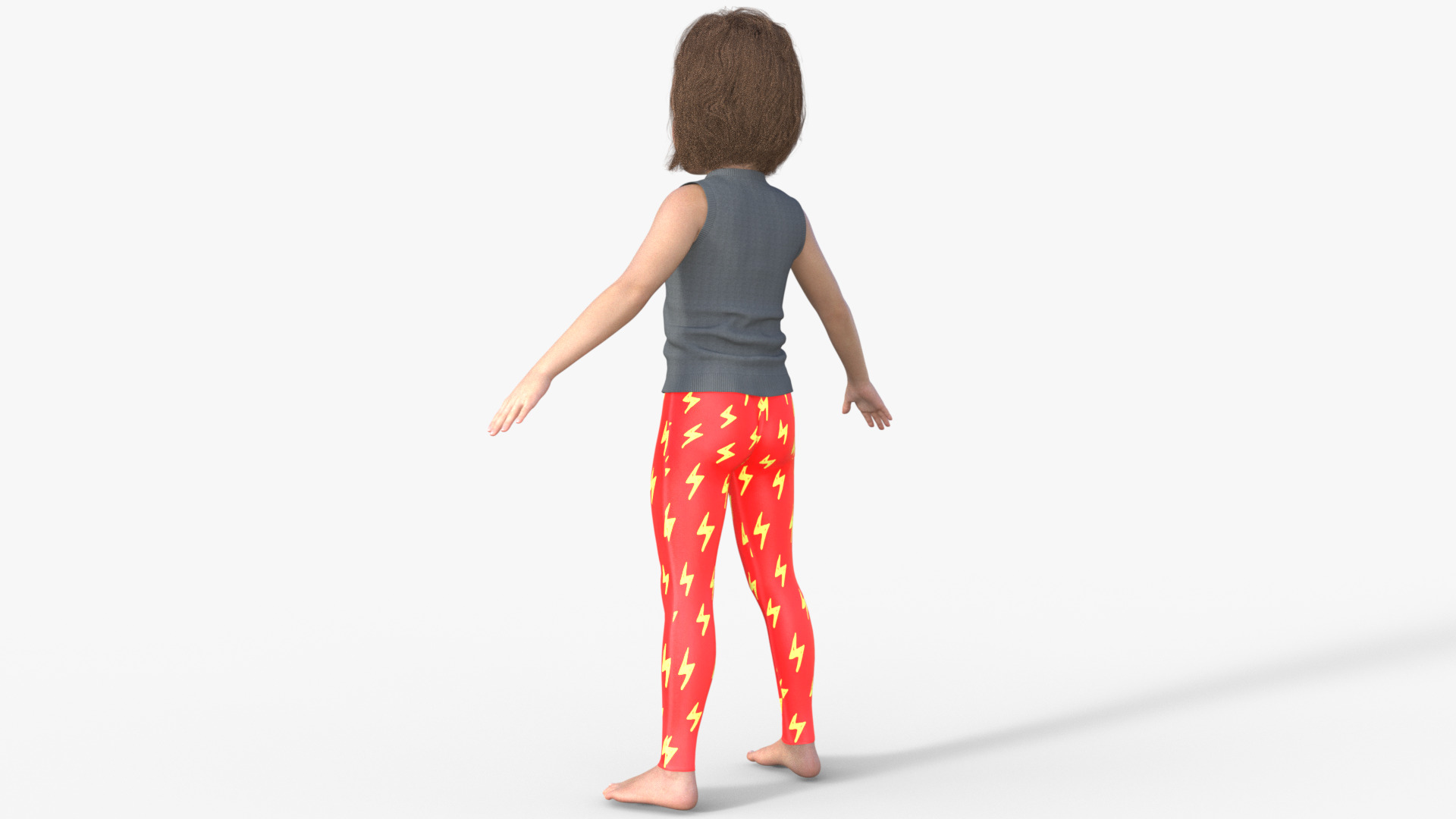 Realistic 3D Girl Character 3D model_29