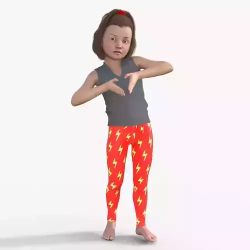 Realistic 3D Girl Character 3D model