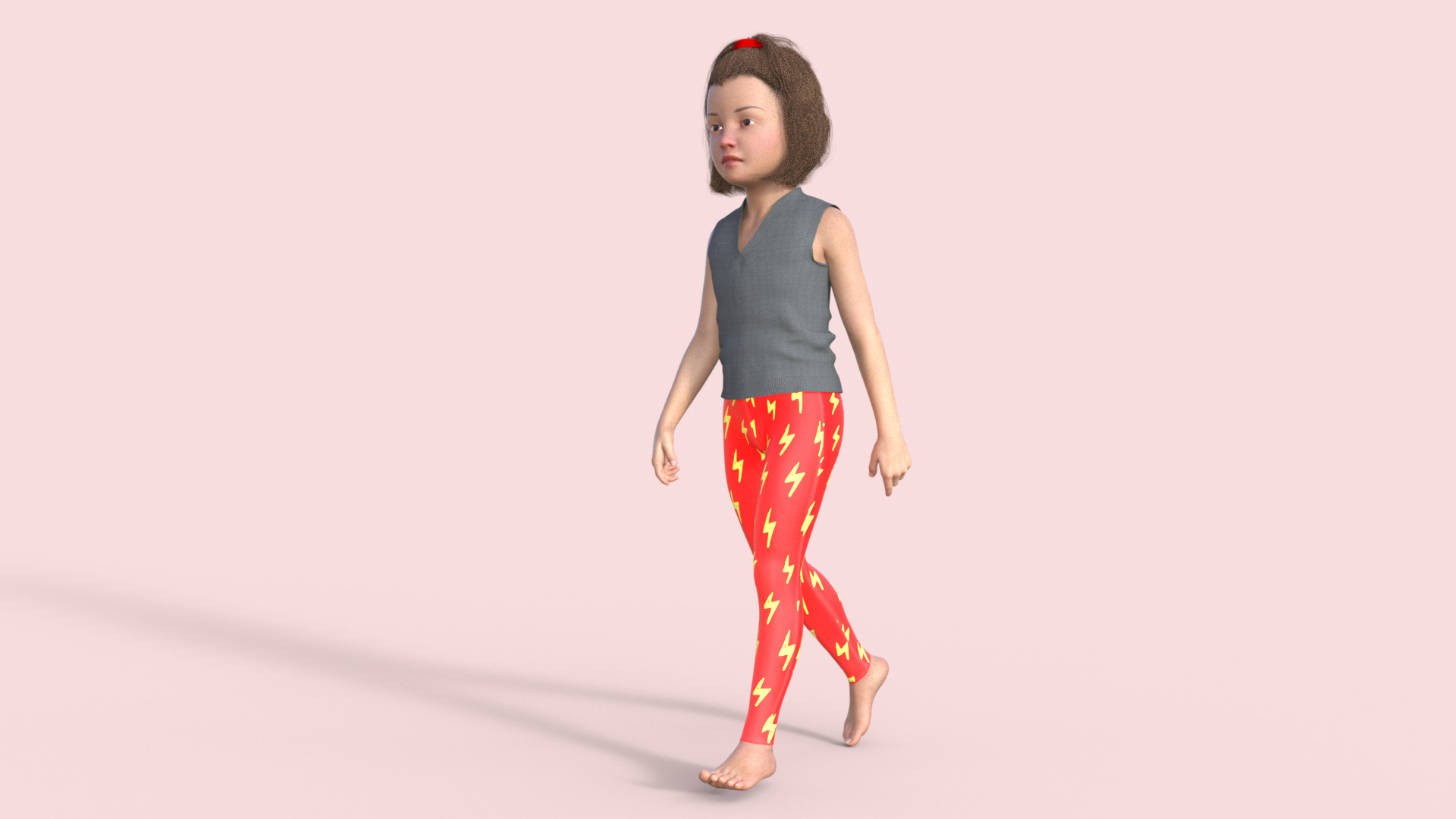 Realistic 3D Girl Character 3D model_19
