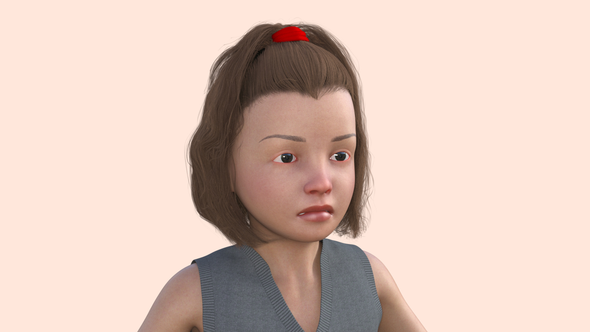 Realistic 3D Girl Character 3D model_22