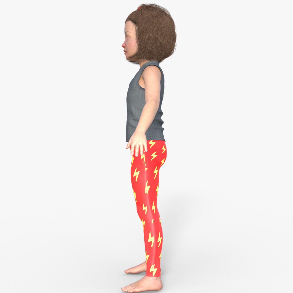 Realistic 3D Girl Character 3D model_11