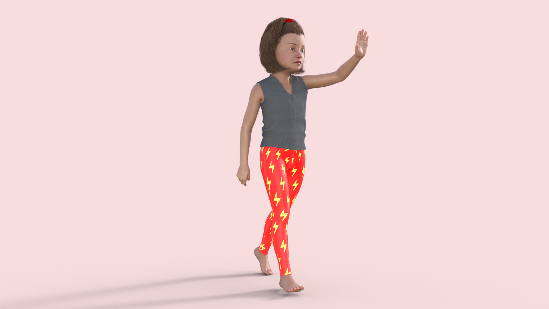 Realistic 3D Girl Character 3D model_14