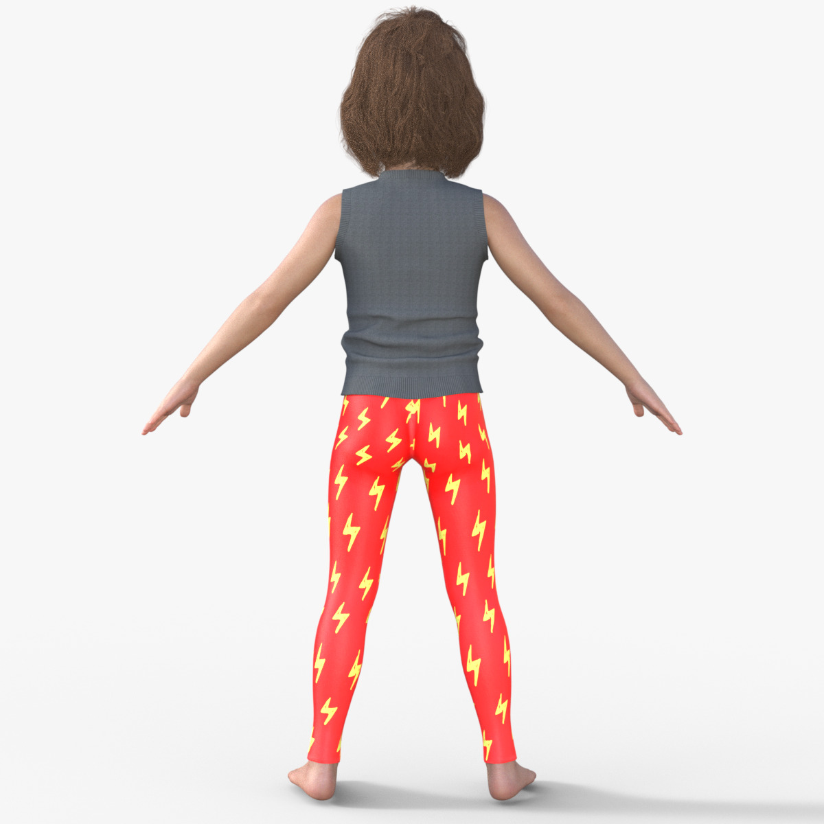 Realistic 3D Girl Character 3D model_5