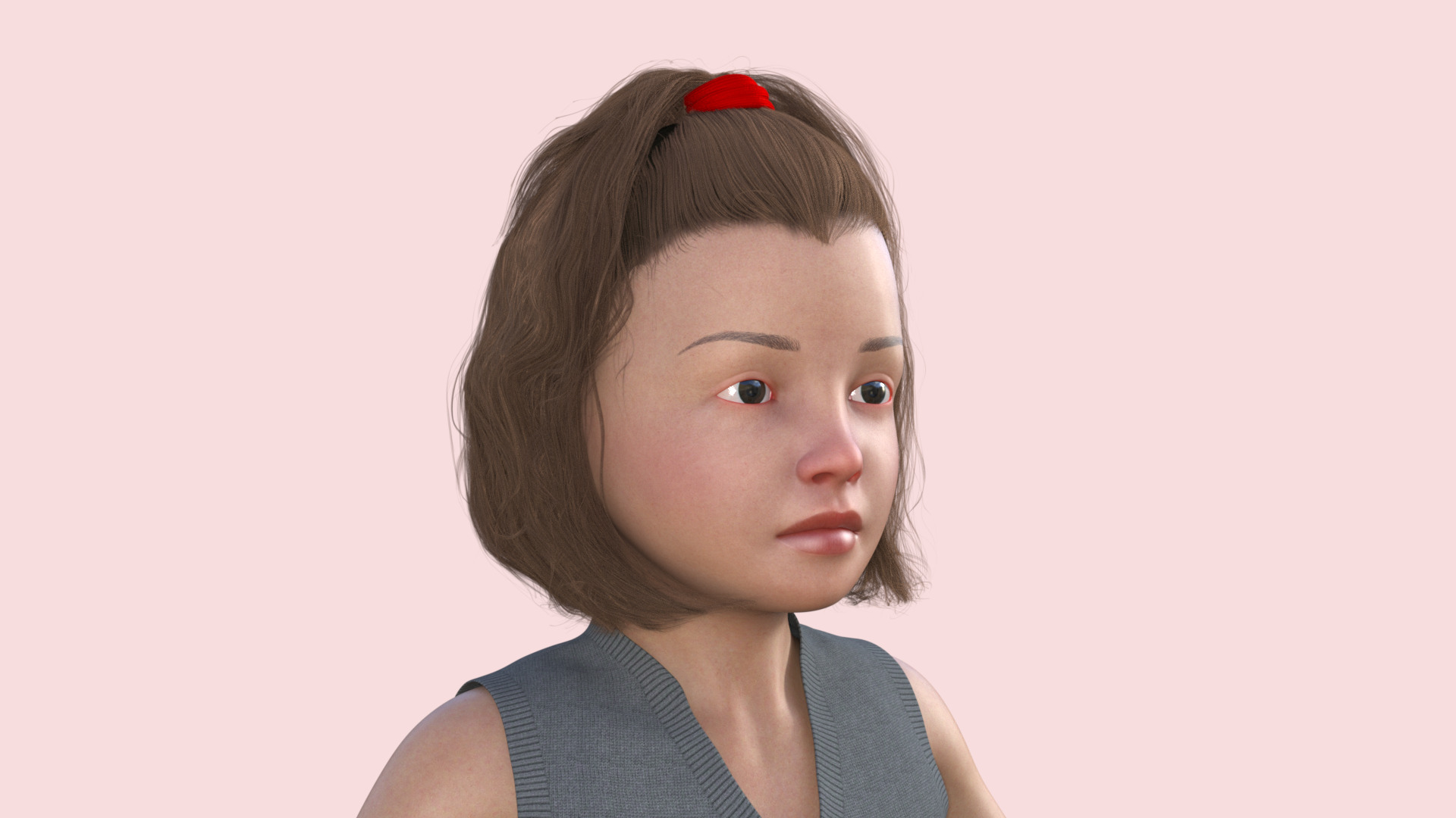 Realistic 3D Girl Character 3D model_17