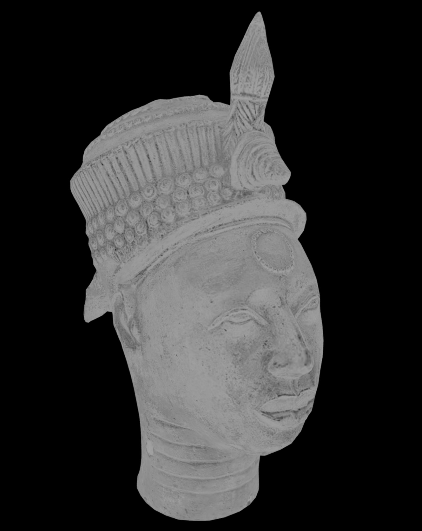 Head of Lajuwa Low-poly 3D model_9