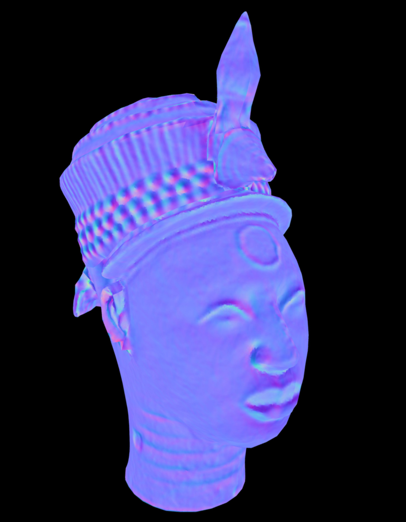 Head of Lajuwa Low-poly 3D model_10