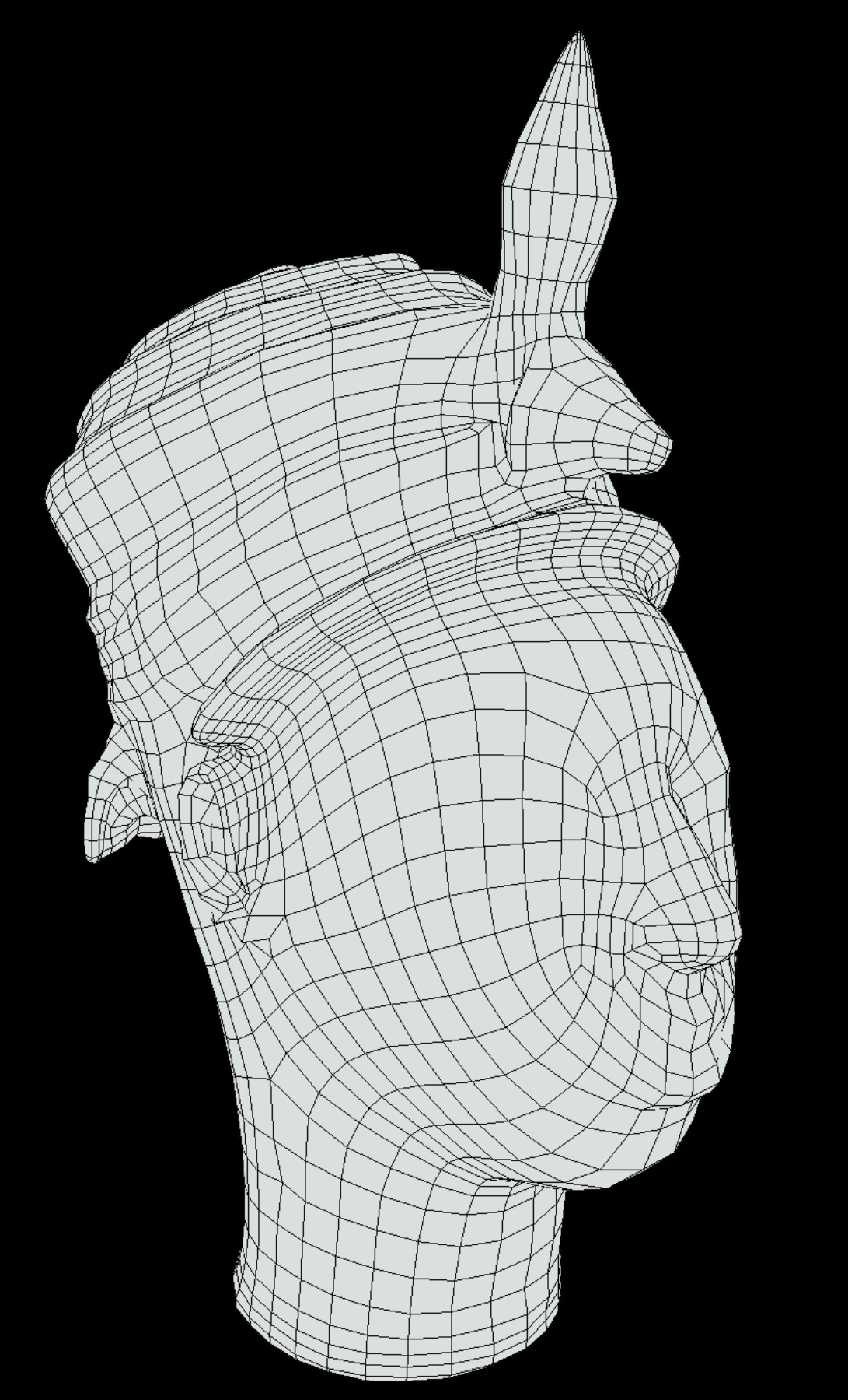 Head of Lajuwa Low-poly 3D model_13