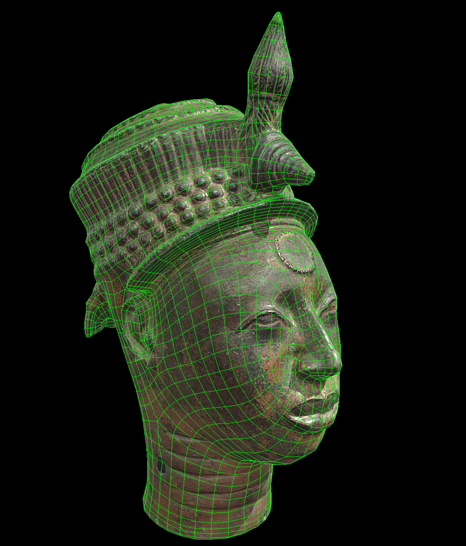 Head of Lajuwa Low-poly 3D model_7