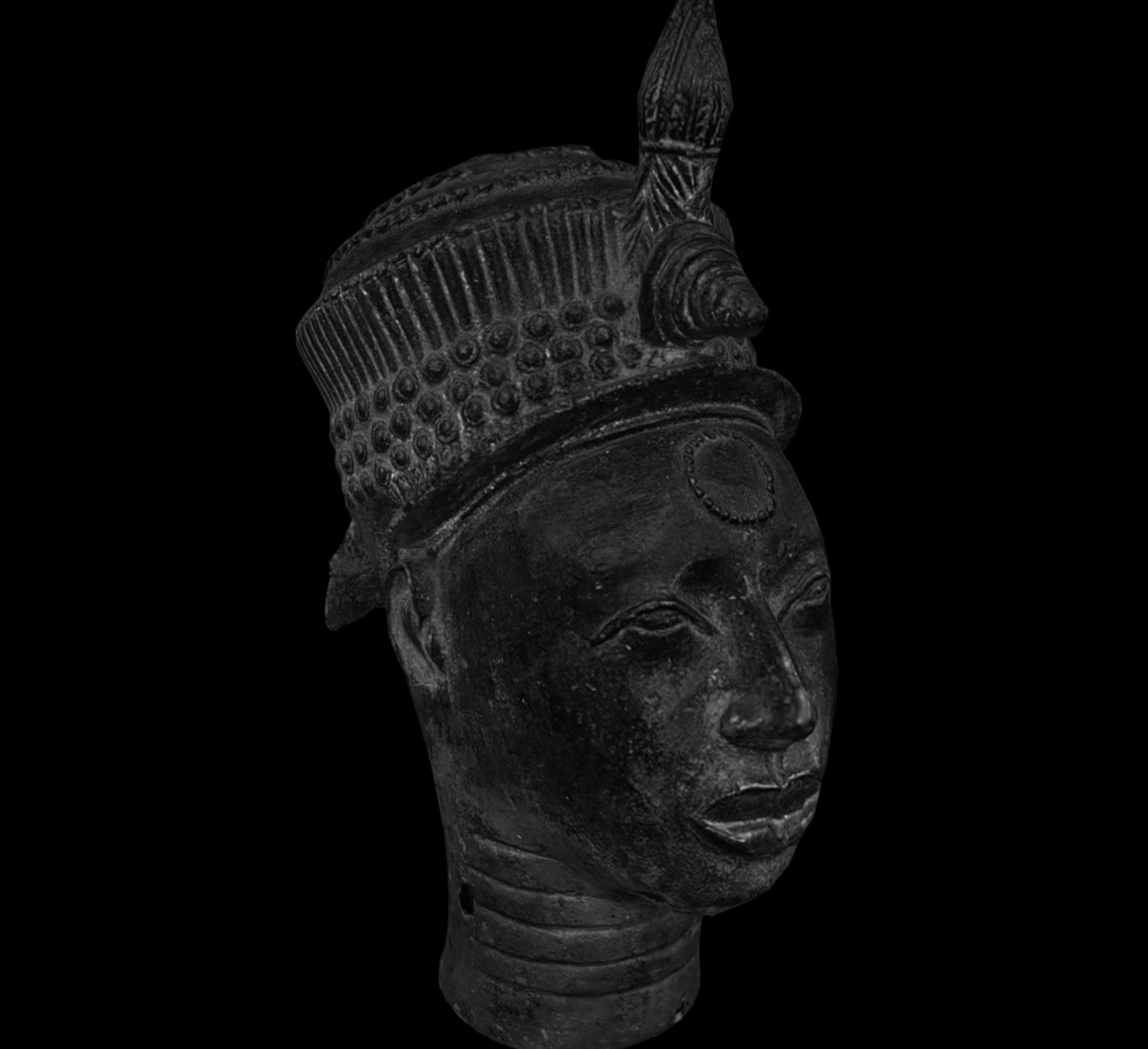 Head of Lajuwa Low-poly 3D model_8