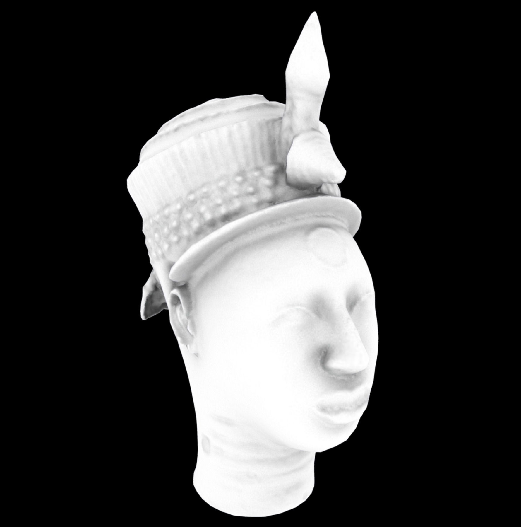 Head of Lajuwa Low-poly 3D model_11