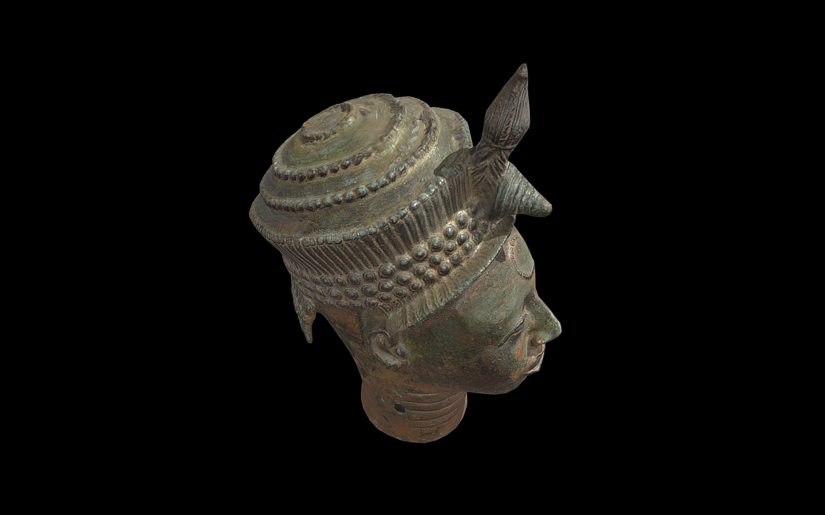 Head of Lajuwa Low-poly 3D model_6