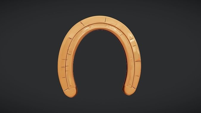 cartoon-style horseshoe 3D model