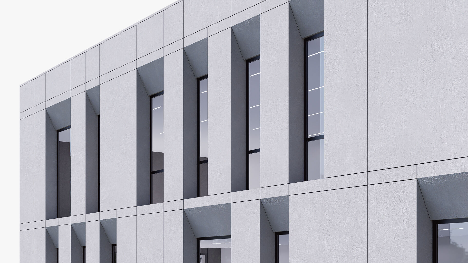 commercial building Low-poly 3D model_3