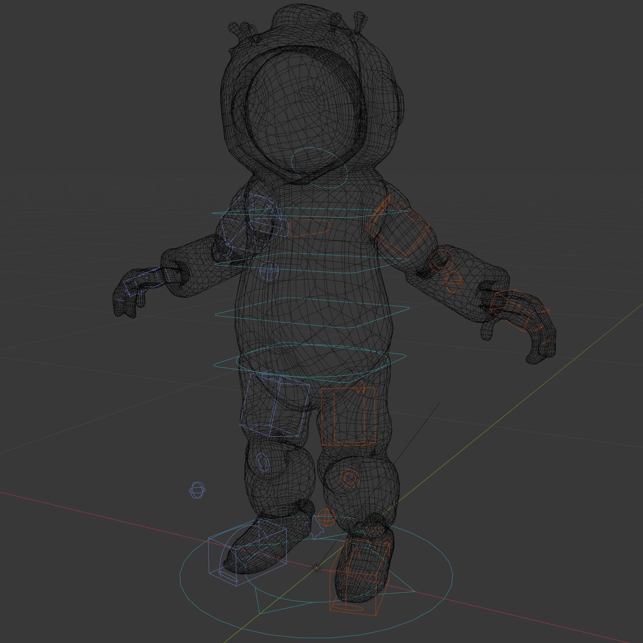 Cute Futuristic Robot Character with PBR Textures and Mixamo ... Low-poly 3D model_17